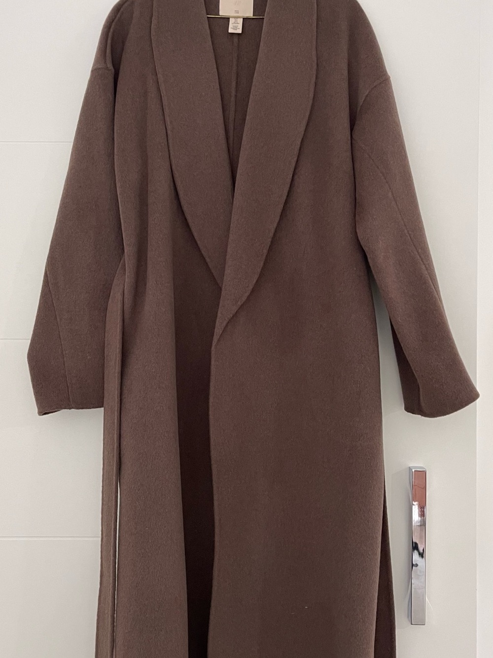 H&M Brown Shawl-Collar Coat